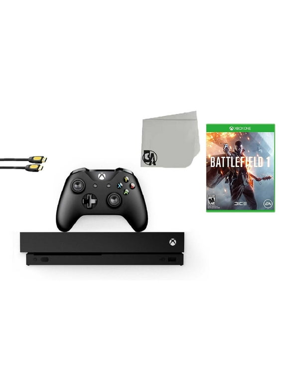 Microsoft Xbox One X 1TB Gaming Console Black with Battlefield 1 BOLT AXTION Bundle Used