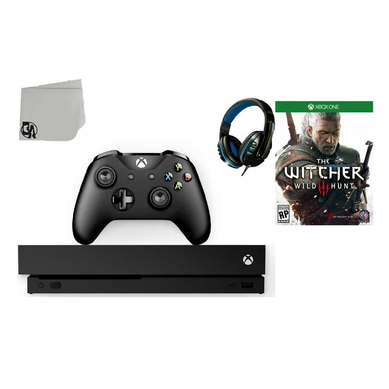 Microsoft Xbox One X 1TB Gaming Console Black with The Witcher 3