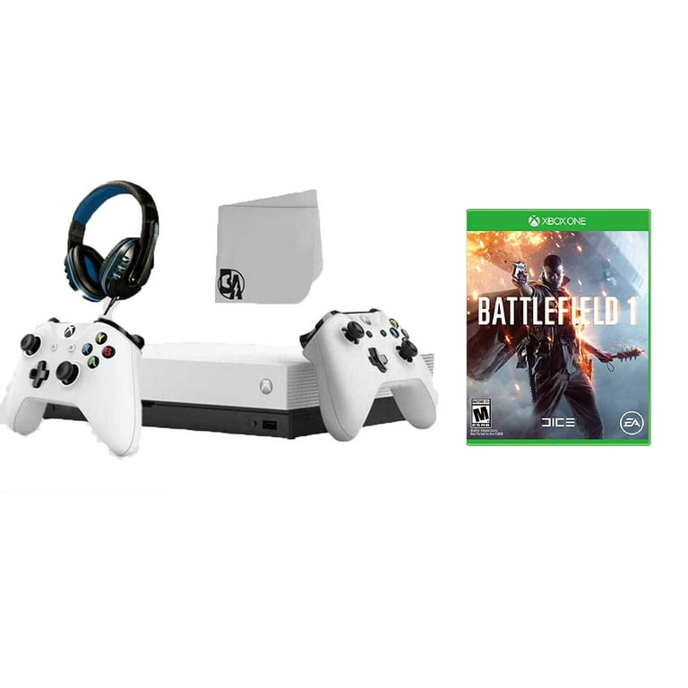 Microsoft Xbox One X 1TB Gaming Console White with 2 Controller