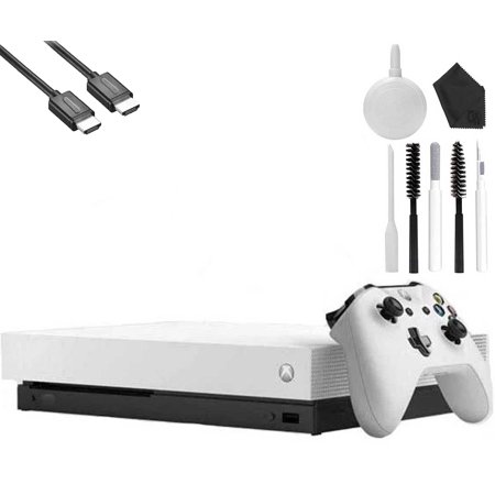 Microsoft Xbox One X 1TB Gaming Console White with HDMI Cleaning Kit