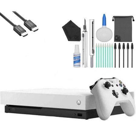 Microsoft Xbox One X 1TB Gaming Console White with HDMI Cleaning Kit