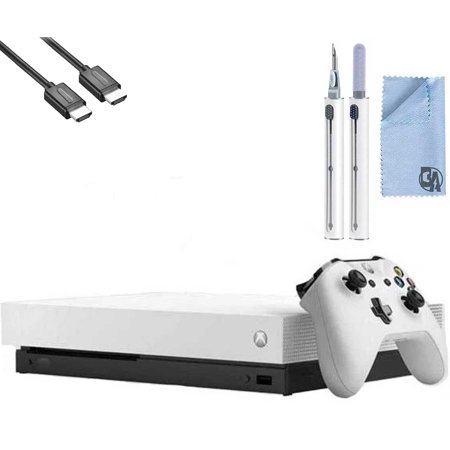 Microsoft Xbox One X 1TB Gaming Console White with HDMI Cleaning Kit
