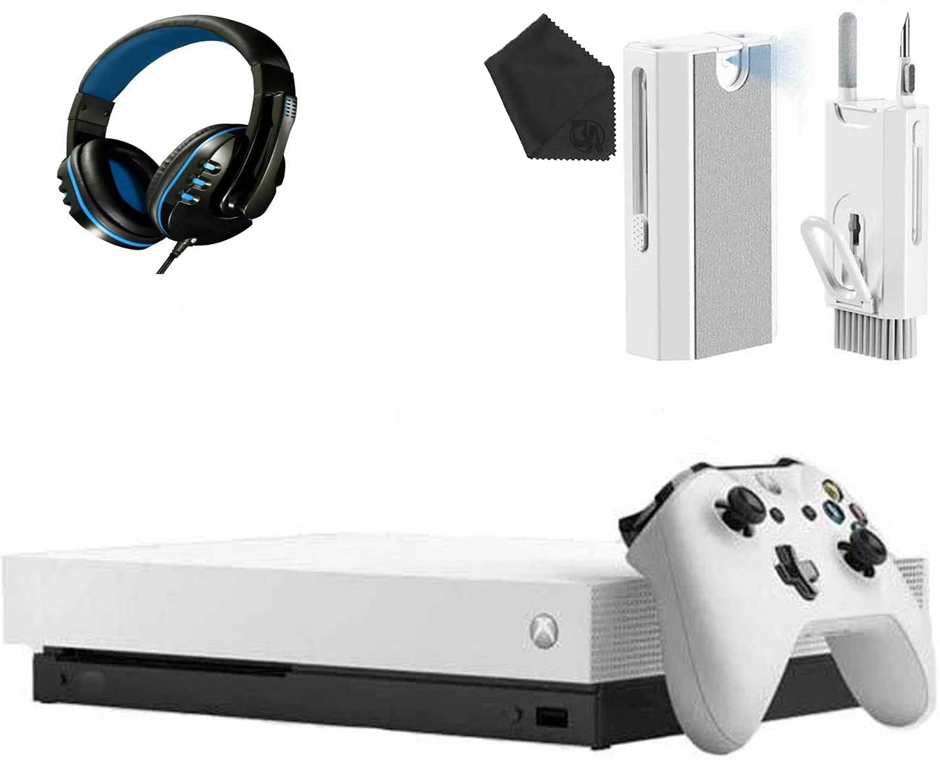 Microsoft Xbox One X 1TB Gaming Console White with Headset