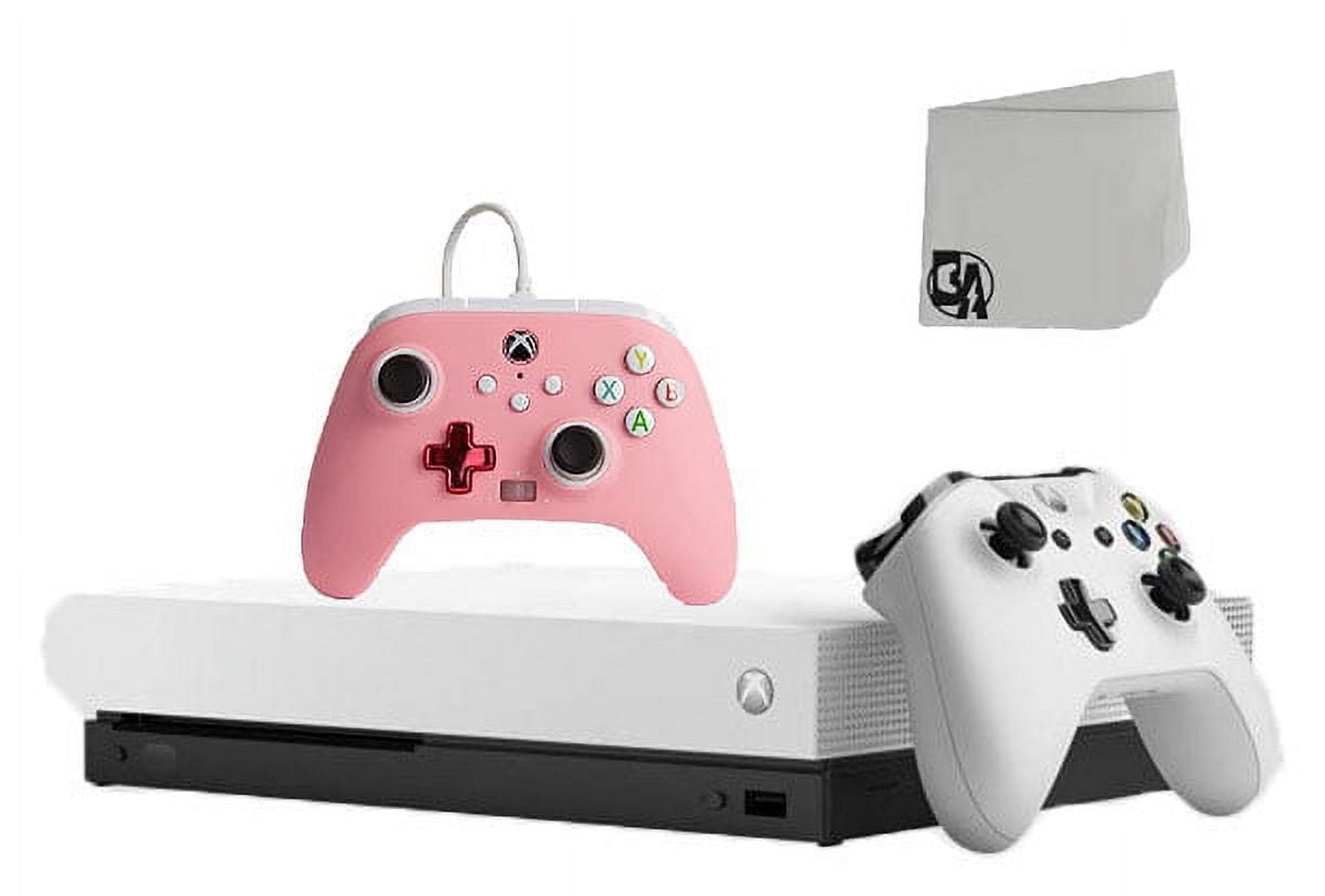 Microsoft Xbox One X 1TB Gaming Console White with Purple Magma Controller  Included BOLT AXTION Bundle Like New 