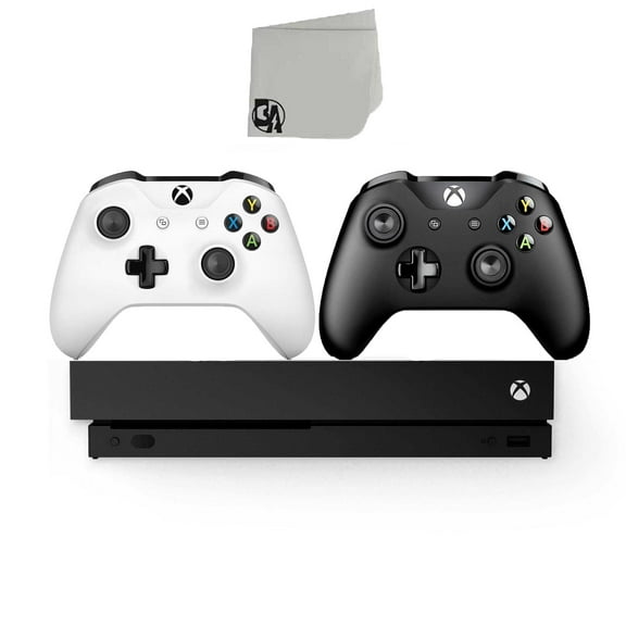 Pre-Owned Microsoft Xbox One X 1TB Gaming Console with Robot White Controller Included BOLT AXTION Bundle Used