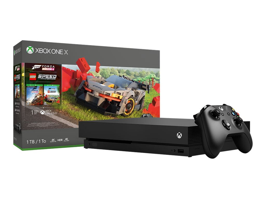 Microsoft Xbox One X - Game console - 4K - HDR - 1 TB HDD - black - Forza  Horizon 4, Forza Horizon 4 LEGO Speed Champions