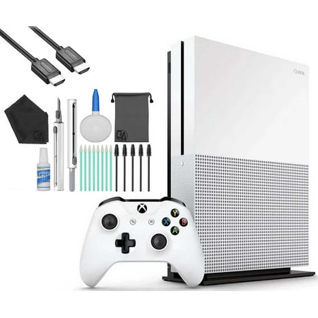 Microsoft Xbox OneS 1TB Gaming Console White with HDMI Cleaning Kit