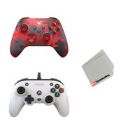 Microsoft Xbox Series Daystrike Camo Wireless Controller and Nacon PRO Compact White Controller Bundle