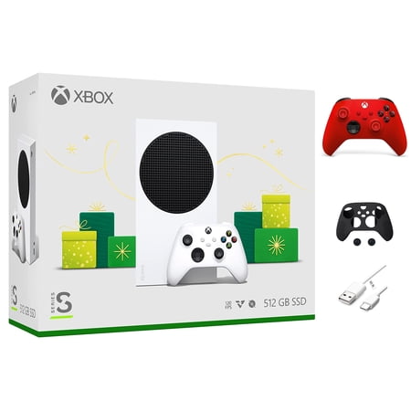 Microsoft Xbox Series S 512GB with Mazepoly Accessories, White