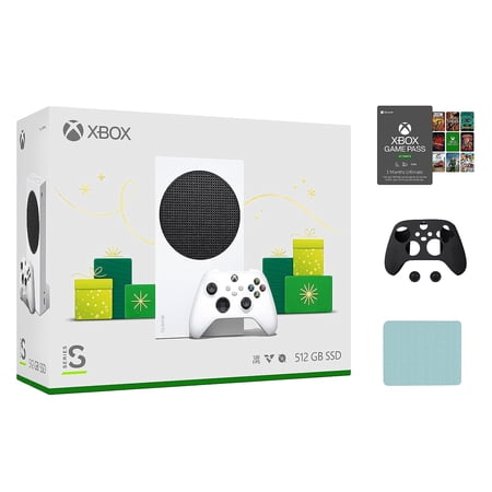 Microsoft Xbox Series S 512GB All-Digital (Disc-Free Gaming), Xbox 3 Month Game Pass Ultimate, Holiday Console with Mazepoly Accessories