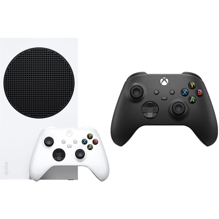 Microsoft Xbox Series S 512GB Robot White with Microsoft Xbox Wireless Controller - Carbon Black