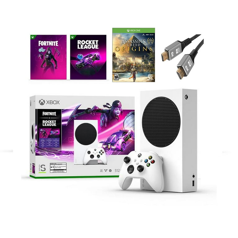 Microsoft Xbox Series S – Fortnite & Rocket League Bundle (Disc-free  Gaming) - White, 4K 512 GB Video Game Consoles, Bundled with Silicone  Controller