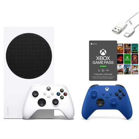Microsoft Xbox Series S 512GB SSD All-Digital Console, Two Wireless Controllers, Xbox 3 Month Game Pass Ultimate with Mazepoly Accessories