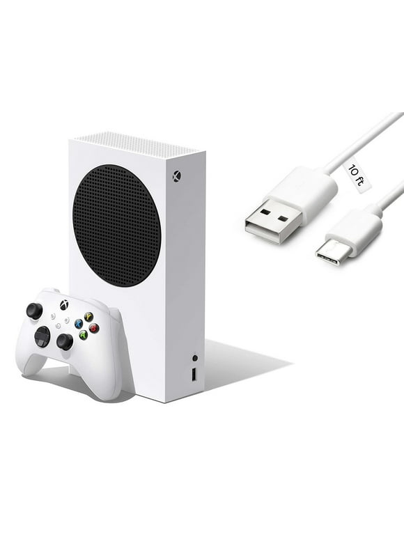 Microsoft Xbox Series S 512GB SSD All-Digital Console with One Wireless Controller, with Mazepoly 10ft USB Type-C Charging Cable