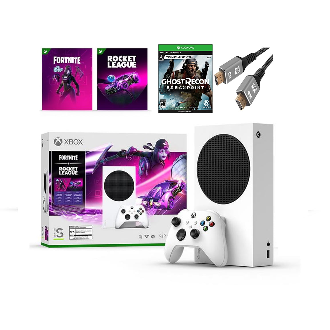 Xbox Series S Video Game Console White with Tom Clancy's Ghost Recon  Breakpoint BOLT AXTION Bundle Like New