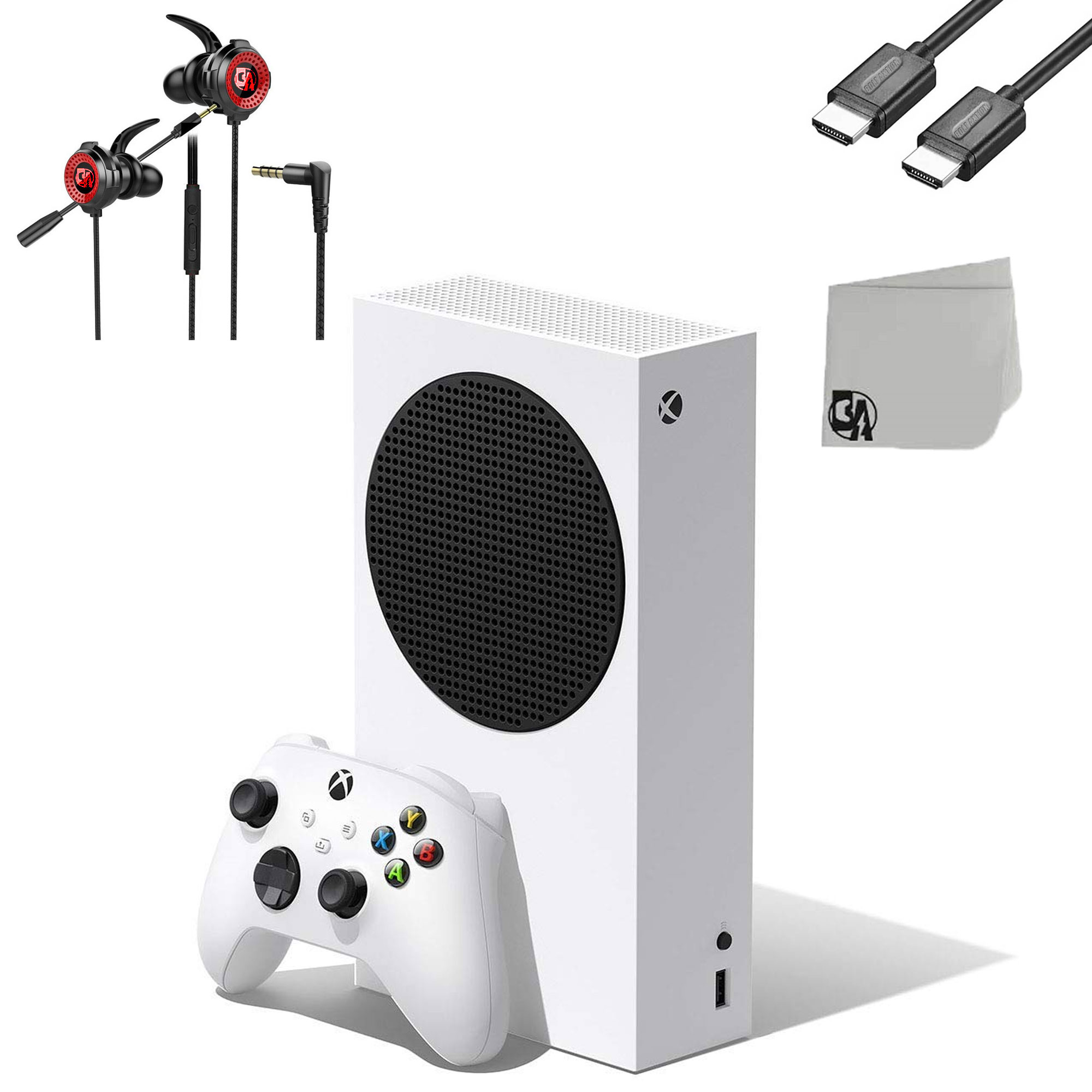 Microsoft Xbox Series S 512GB white Gaming Console + Gaming Earbuds