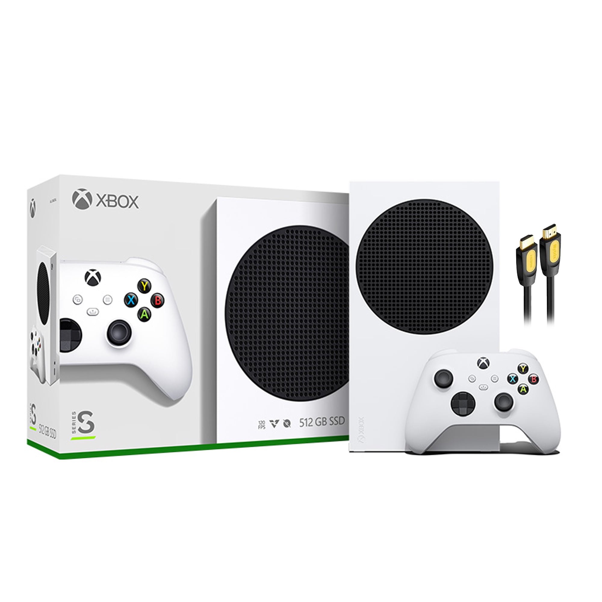 Microsoft Xbox Series S All Digital Gaming Console 512GB Solid State Drive  White Xbox Console and Wireless Controller with Mytrix HDMI Cable