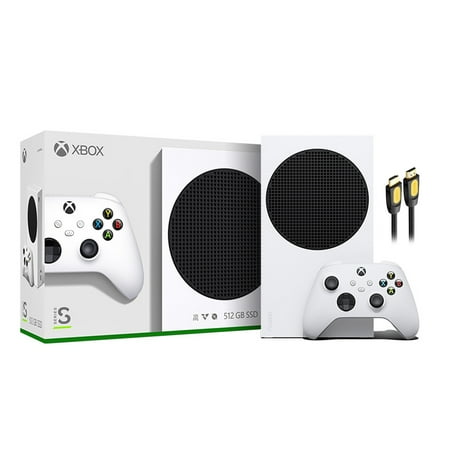 Microsoft Xbox Series S All Digital Gaming Console 512GB Solid State Drive White Xbox Console and Wireless Controller with Mytrix HDMI Cable