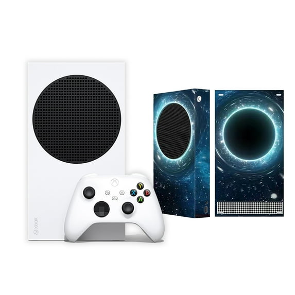 Microsoft Xbox Series S All Digital Gaming Console 512GB Solid State Drive White Xbox Console and Wireless Controller with Mytrix Full Body Skin Sticker-Eclipse