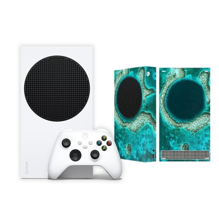 Microsoft Xbox Series S All Digital Gaming Console 512GB Solid State Drive White Xbox Console and Wireless Controller with Mytrix Full Body Skin Sticker-Great Blue Hole