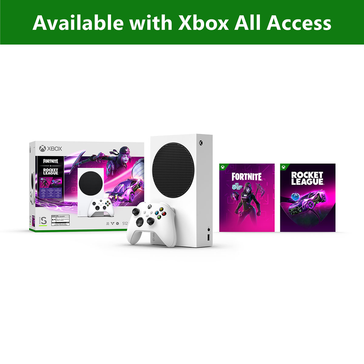 Xbox All Access – Xbox Series S – Fortnite & Rocket League Bundle 