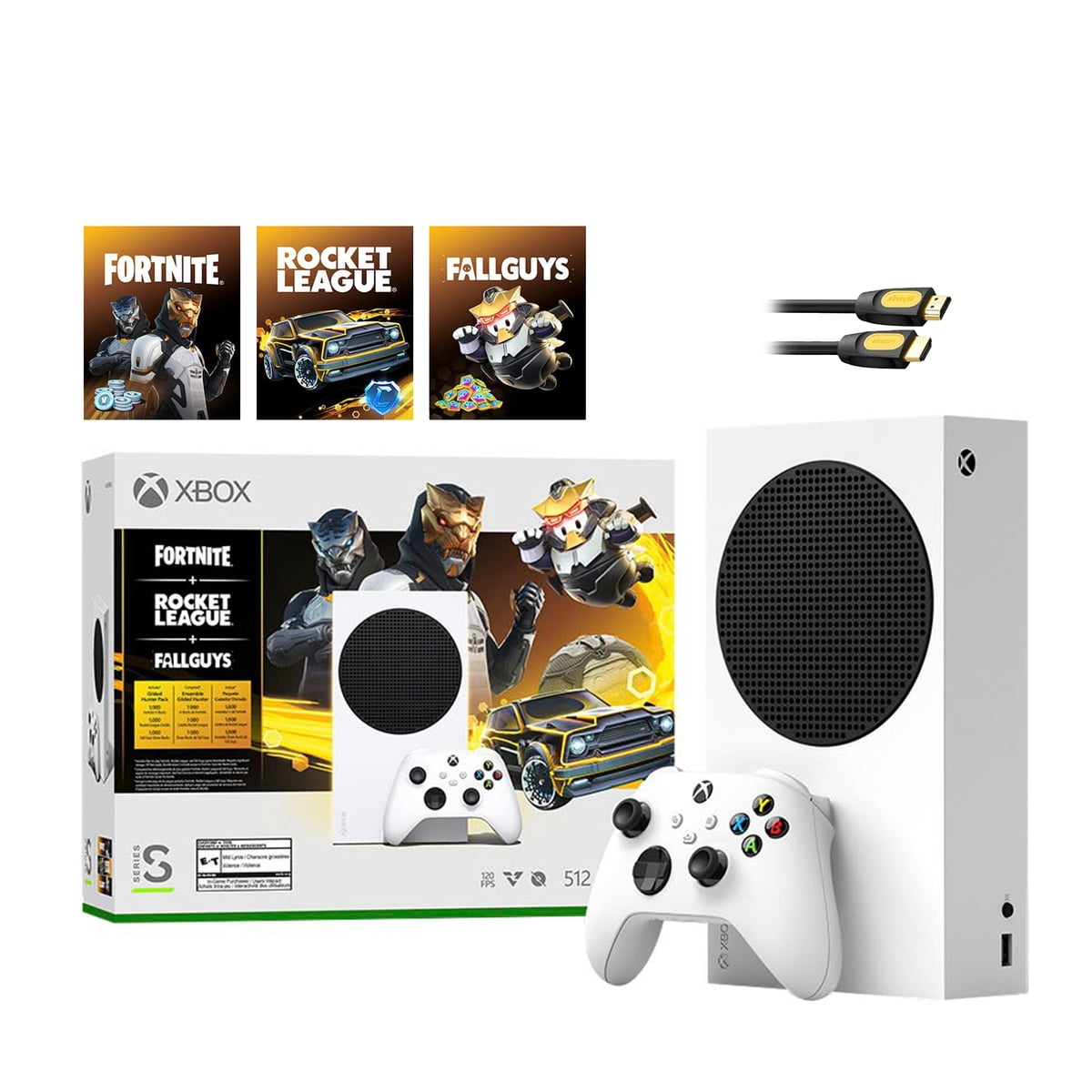 Xbox Series S Gilded Hunter Bundle com Fortnite, Rocket League e Fall Guys