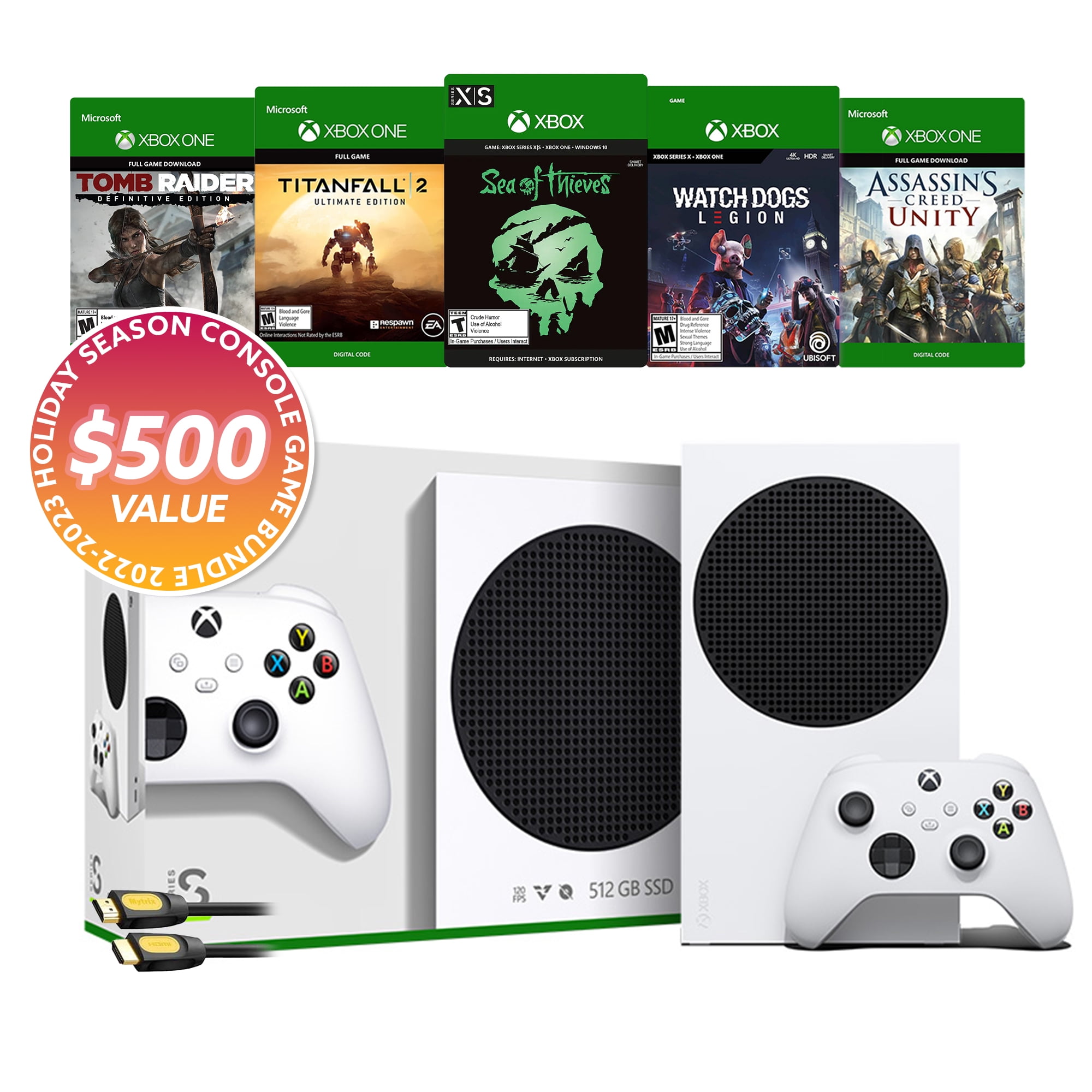 2022 Newest Edition-Microsoft Xbox-Series-S 512GB SSD– White Wireless  Controller with Fight Night Champion Full Game and SUPERE High Speed HDMI  Cable