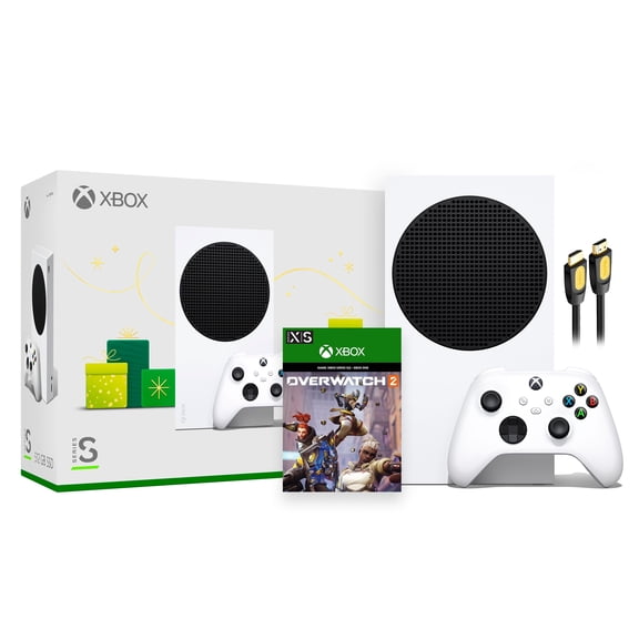 Microsoft Xbox Series S Robot White Console and Wireless Controller Bundle with Overwatch 2 Waypoint Pack and Mytrix High Speed HDMI
