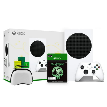 Microsoft Xbox Series S Robot White Console and Wireless Controller Bundle with Sea of Thieves Full Game and Mytrix Controller Protective Case