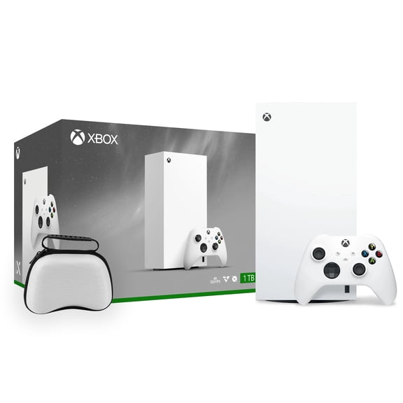 Microsoft Xbox Series X 1TB All-Digital Robot White Console Holiday Bundle, with Mytrix Protective Hard Shell Controller Case