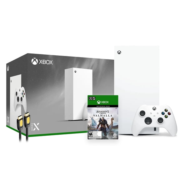 Microsoft Xbox Series X 1TB All-Digital Robot White Console and Wireless Controller Bundle with Assassin's Creed: Valhalla Full Game and Mytrix High Speed HDMI