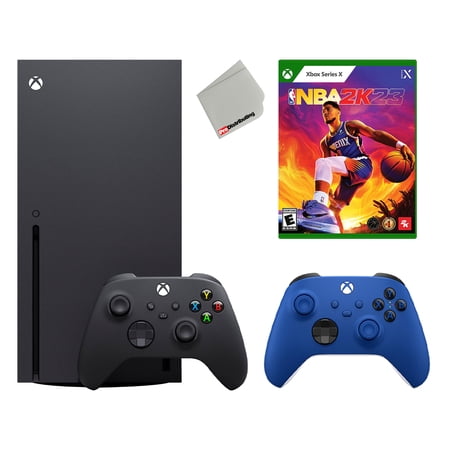Microsoft Xbox Series X 1TB Console Bundle with NBA 2K23 and Extra Shock Blue Controller