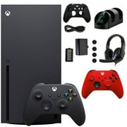 Microsoft Xbox Series X 1TB Console with Extra Red Controller Accessories Kit