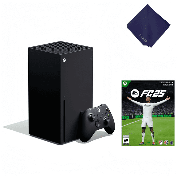 Microsoft Xbox Series X 1TB SSD Console - Black with EA Sports FC 25 Bundle, 4K/8K Gaming, 120 FPS, Ray Tracing, Wireless Controller