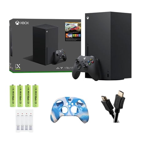 Microsoft Xbox Series X 1TB SSD Forza Horizon 5, 1 Xbox Wireless Controller - Black, w/Charger Accessories Set + Silicone Controller Cover Skin
