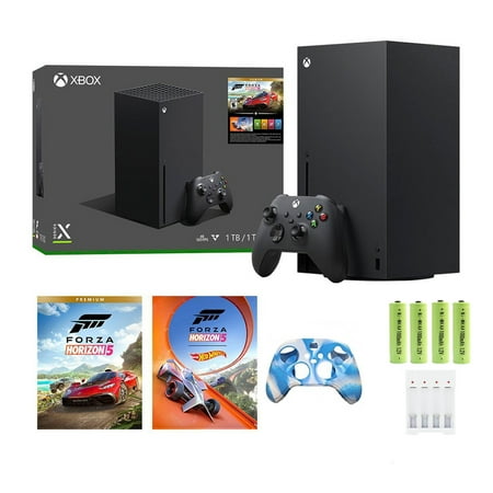 Microsoft Xbox Series X 1TB SSD Forza Horizon 5, 1 Xbox Wireless Controller - Black, w/Silicone Controller Cover Skin