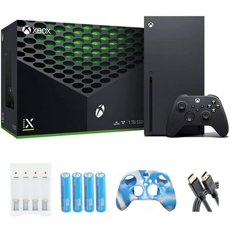 Microsoft Xbox Series X 1TB with Xbox Game Pass Ultimate Bundle with Charger Accessories Set, Black
