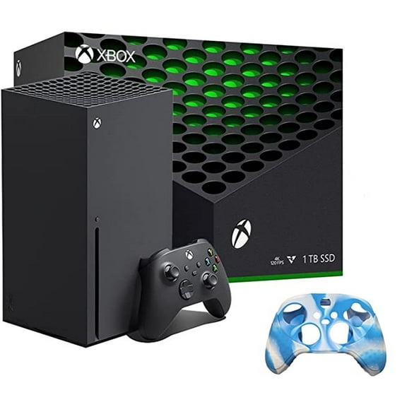Microsoft Xbox Series X 1TB SSD Gaming Console with 1 Xbox Wireless Controller - Black, 2160p Resolution, 8K HDR, Wi-Fi, w/Silicone Controller Cover Skin