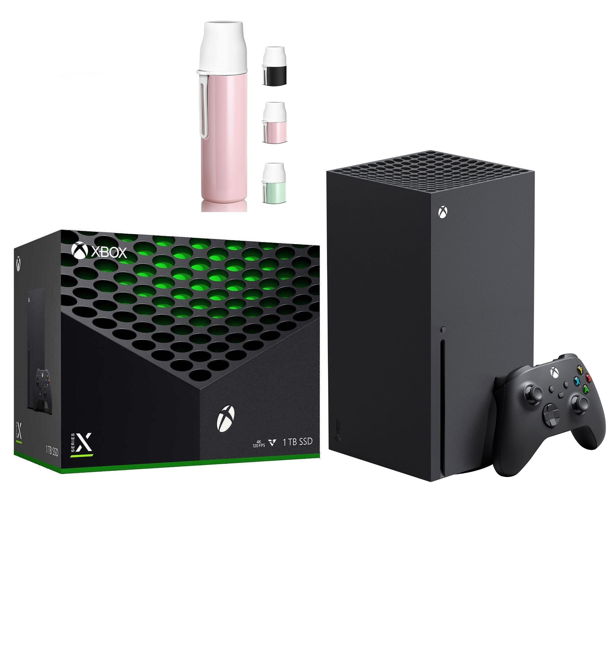 Xbox Series X Video Game Console Black w/ Extra Controller and Mightyskins  Voucher - Pulse Red