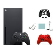 Microsoft Xbox Series X Bundle with One Black Xbox Wireless Controller, Extra Red Xbox Wireless Controller + Mazepoly Accessories