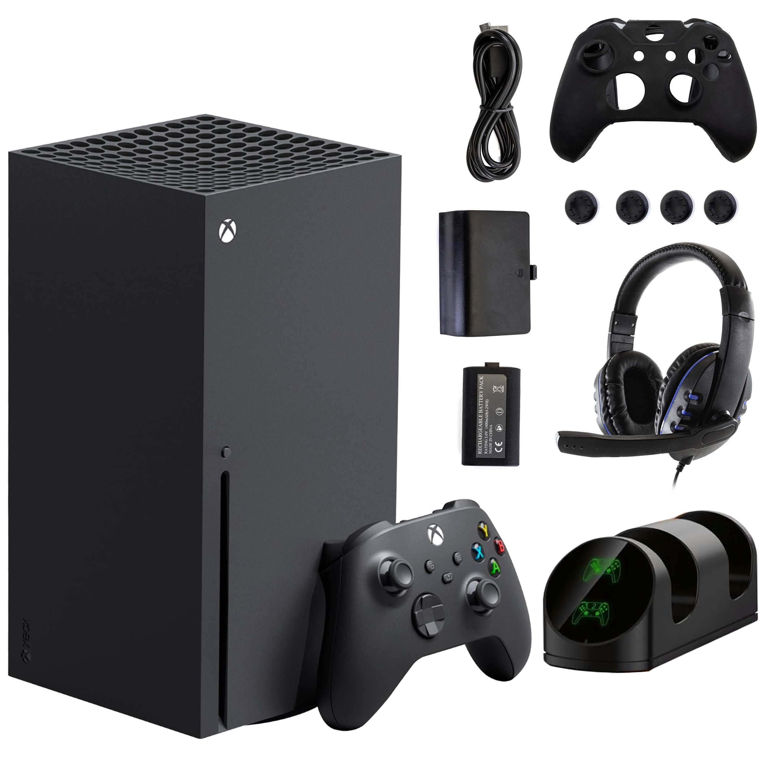 Microsoft Xbox Series S Console with Extra Green Controller Accessories Kit
