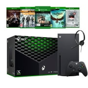 Microsoft Xbox Series X Deluxe Bundle - 1TB SSD Flagship Black Xbox X Console and Wireless Controller with Five Games and Xbox Chat Headset