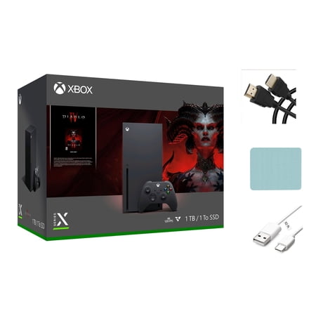 Microsoft Xbox Series X – Diablo® IV Bundle, 1TB SSD Video Gaming Console with One Xbox Wireless Controller + Mazepoly Accessories