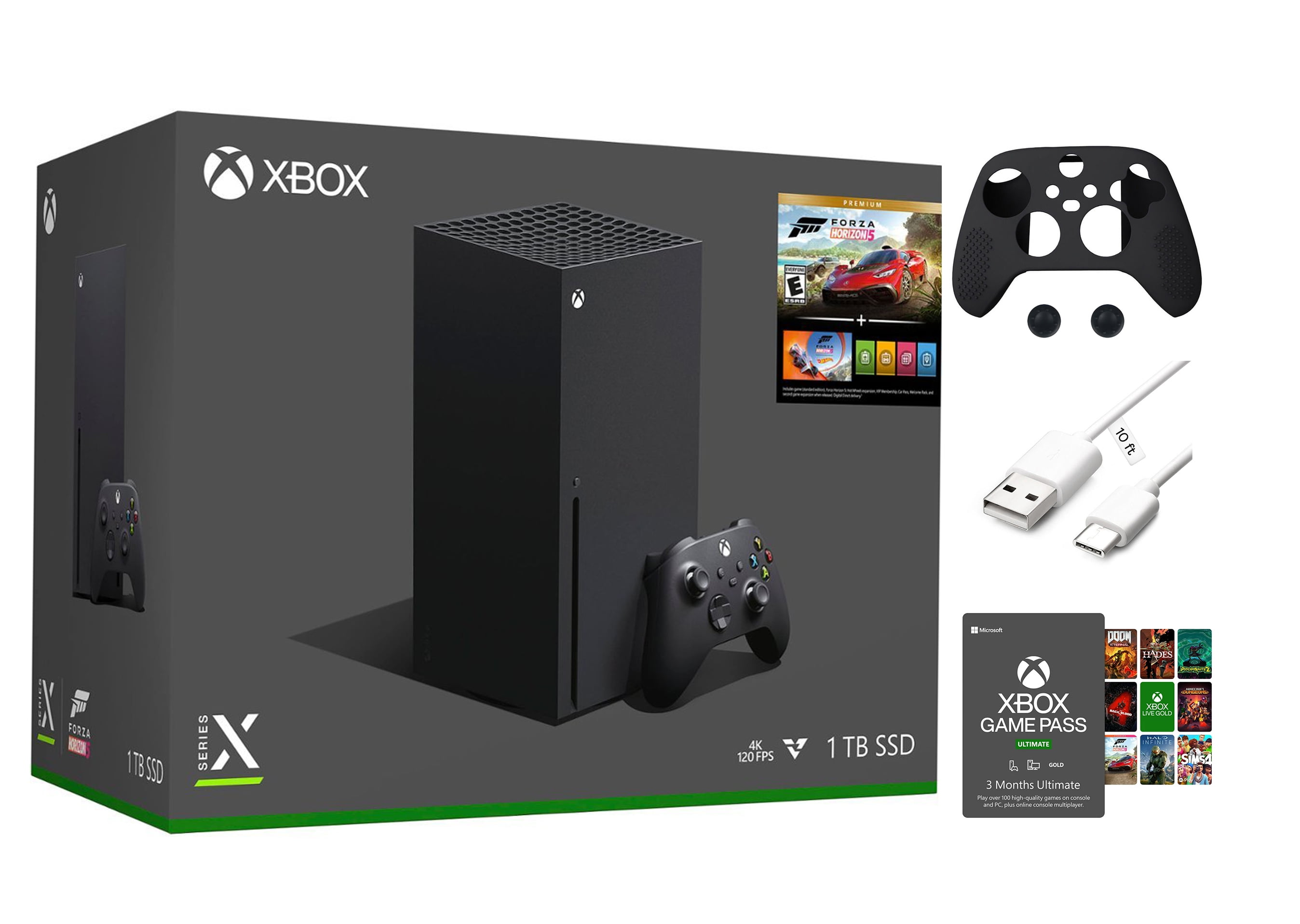  Microsoft Xbox Series X Bundle, 1TB SSD Video Gaming Console  with One Xbox Wireless Controller, Xbox 3 Month Game Pass Ultimate +  Accessoris : Video Games