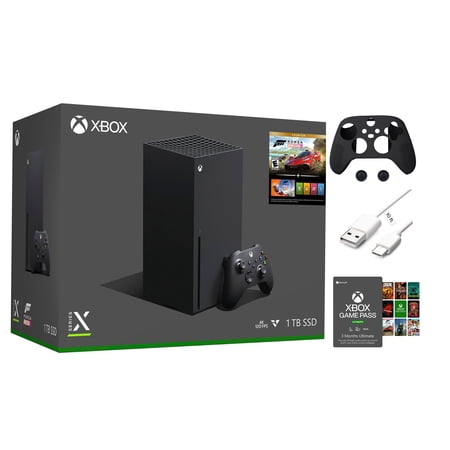 Microsoft Xbox Series X – Forza Horizon 5 Bundle, 1TB SSD Video Gaming Console with One Xbox Wireless Controller, Xbox 3 Month Game Pass Ultimate + Mazepoly Accessories