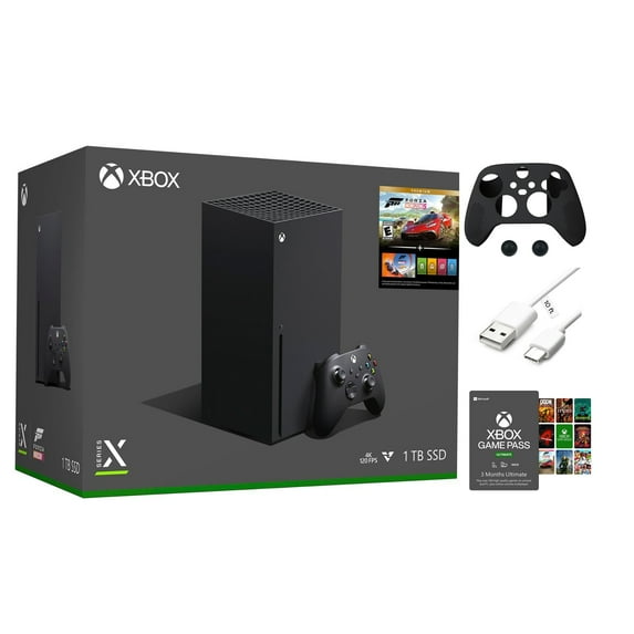 Microsoft Xbox Series X – Forza Horizon 5 Bundle, 1TB SSD Video Gaming Console with One Xbox Wireless Controller, Xbox 3 Month Game Pass Ultimate + Mazepoly Accessories