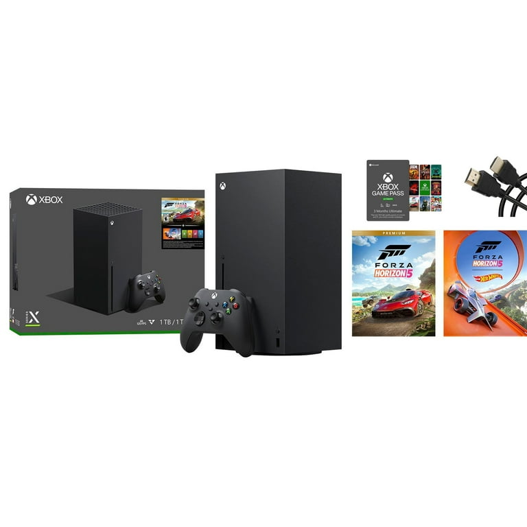 Microsoft Xbox Series X – Forza Horizon 5 Bundle, Xbox 3 Month Game Pass  Ultimate with Tigology Accessories 