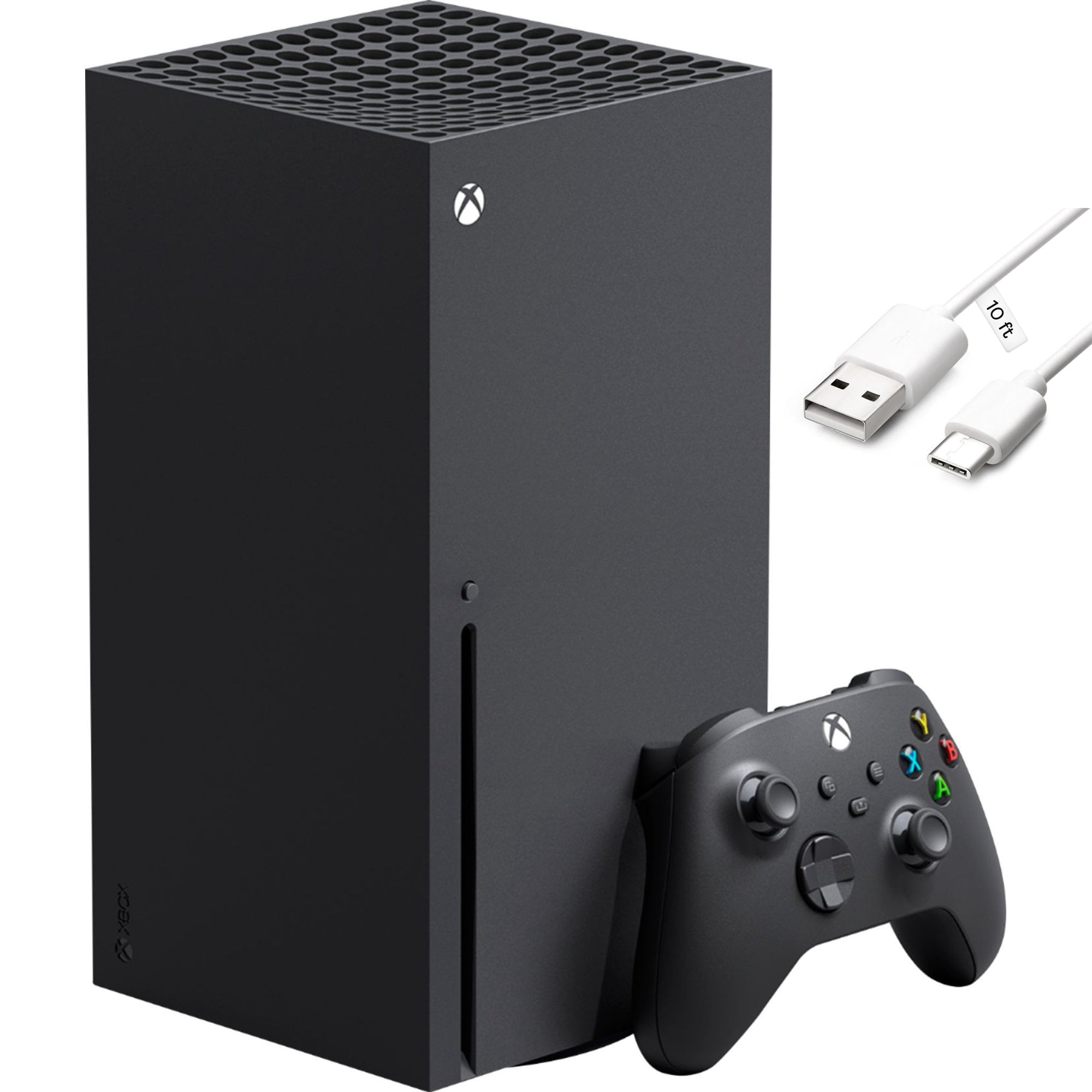 Microsoft Xbox Series X Gaming Bundle, Xbox Series X 1TB Console, One Xbox Wireless Controller, 12 Teraflops Processing Power, up to 120FPS, 4K UHD Blu-ray Drive with Mazepoly 10ft USB Type-C Charging