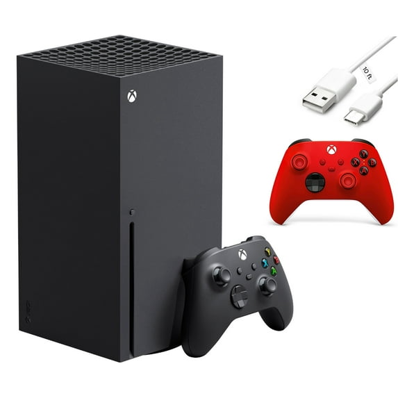 Microsoft Xbox Series X Gaming Bundle, Xbox Series X 1TB Console, Extra Red Xbox Wireless Controller, with Mazepoly Accessories