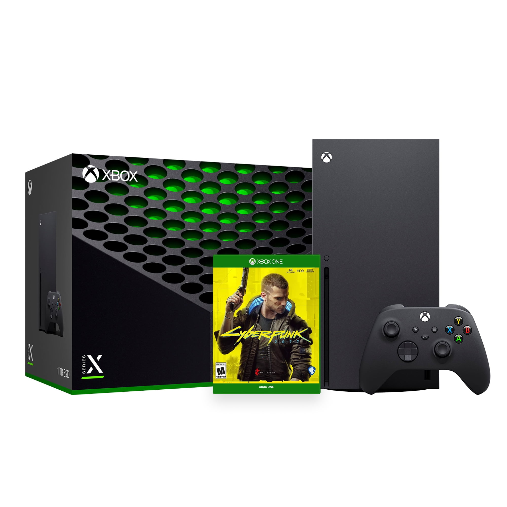 Microsoft Xbox Series X Gaming Console Bundle - 1TB SSD Black Xbox Console  and Wireless Controller with Cyberpunk 2077